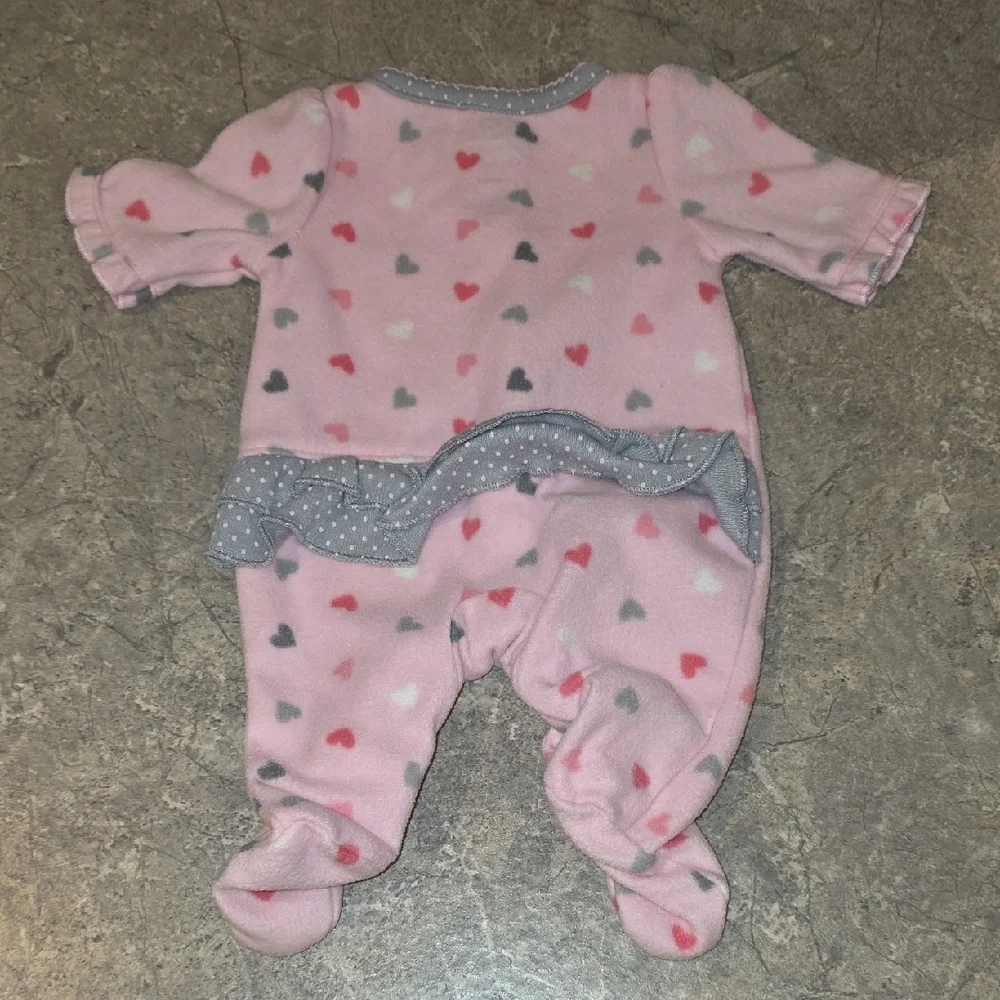 (J59) Carter's Pink Heart and Sheep Sz Preemie